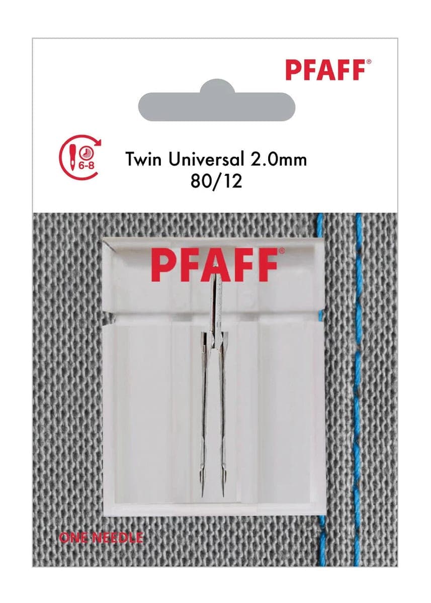 PFAFF tweeling universele naald 2mm maat 80/12 1 stuk — productfoto