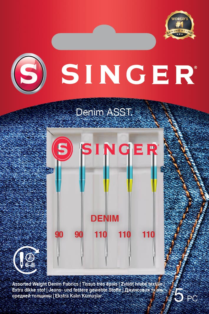 Singer Naaimachinenaalden denim mix 90 110 (5 stuks) – Singer artikel 250055003