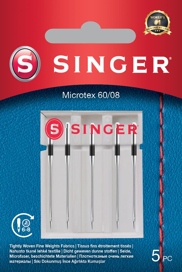 Singer Naaimachinenaalden microtex 60 (5 stuks) – Singer artikel 250057403