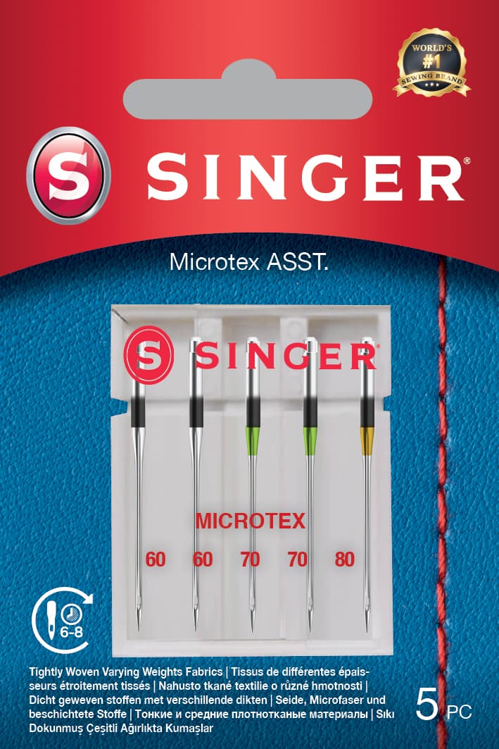 Singer Naaimachinenaalden microtex mix 60 70 80 (5 stuks) – Singer artikel 250056403