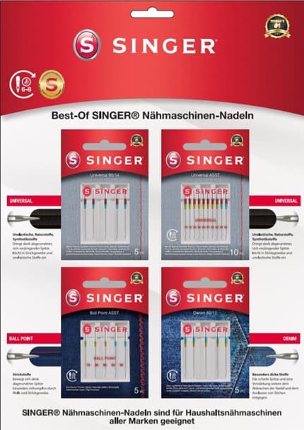 Singer Naalden promo pack A4- per 5 stuks – Singer artikel 250088025