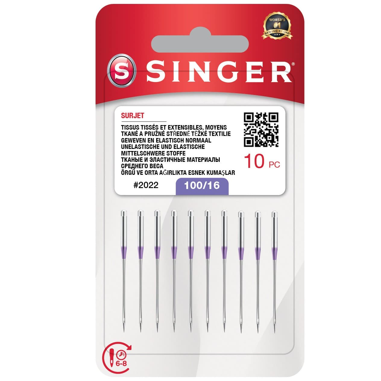 Singer overlocknaalden maat 100 - 10 stuks – Singer artikel N20220616M1003
