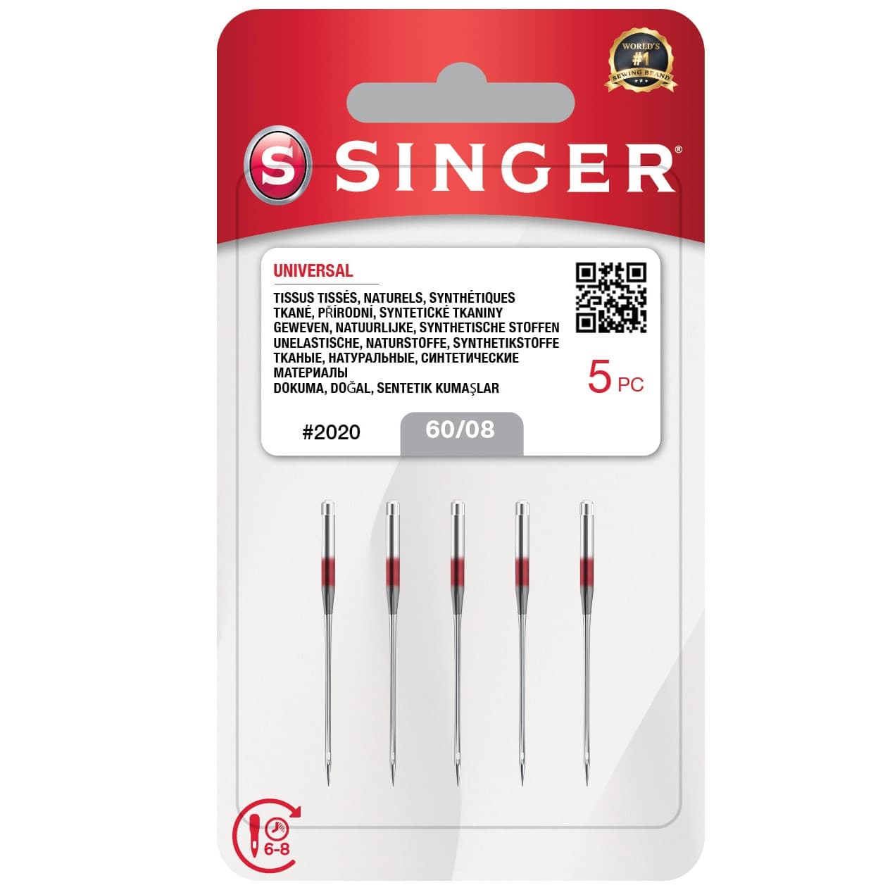 Singer universele naaimachinenaalden maat 60 - 5 stuks – Singer artikel N202008M503