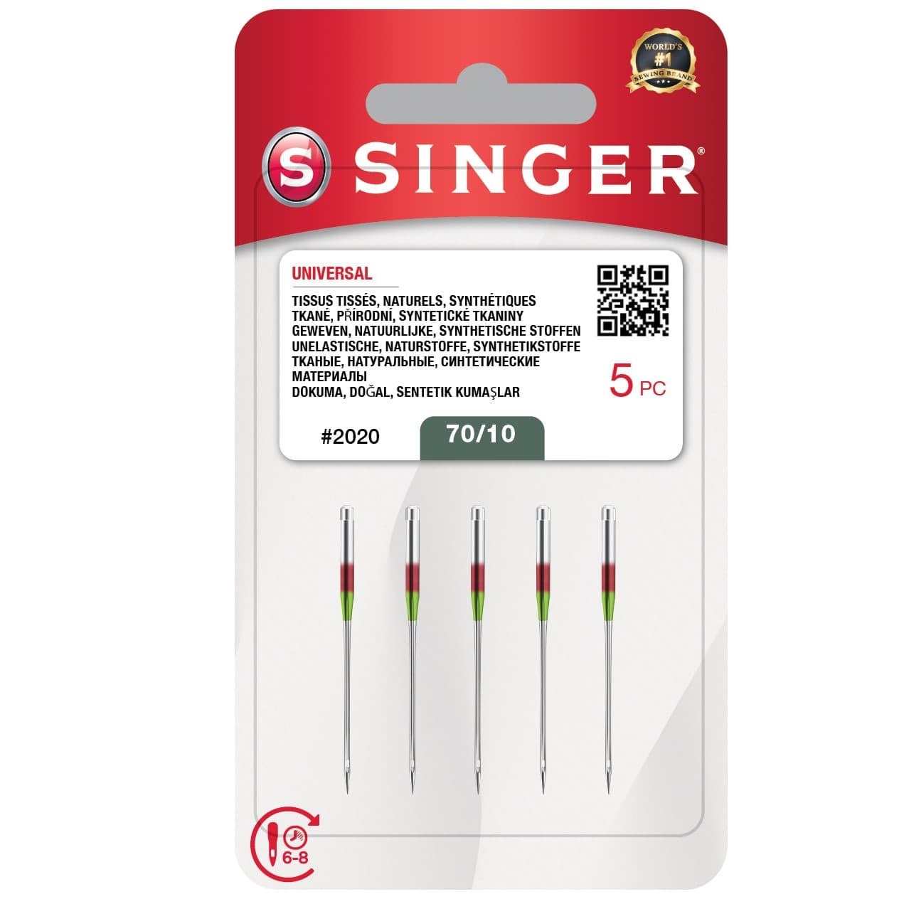 Singer universele naaimachinenaalden maat 70 - 5 stuks – Singer artikel N202009M503