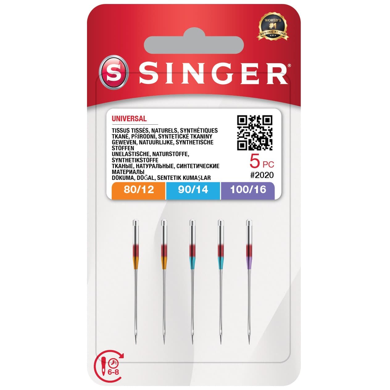 Singer Universele naald – Mix 80 – 90 – 100 – Singer artikel N2020S111416M503