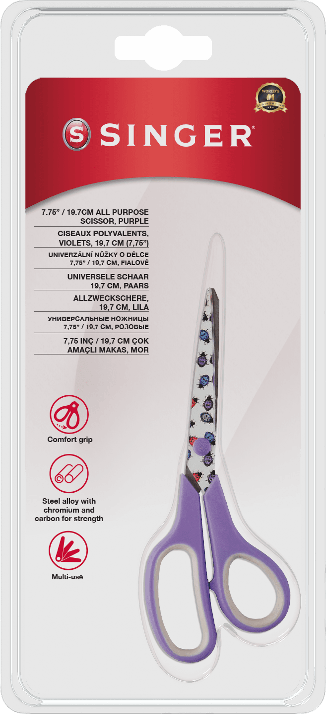 Singer Universele schaar – paars – 19,7 cm – Singer artikel 250016003