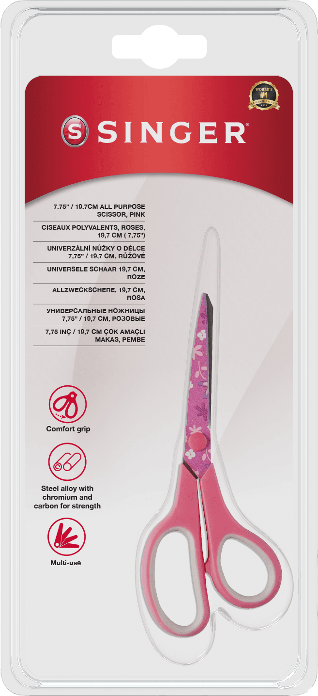 Singer Universele schaar – roze – 19,7 cm – Singer artikel 250015803