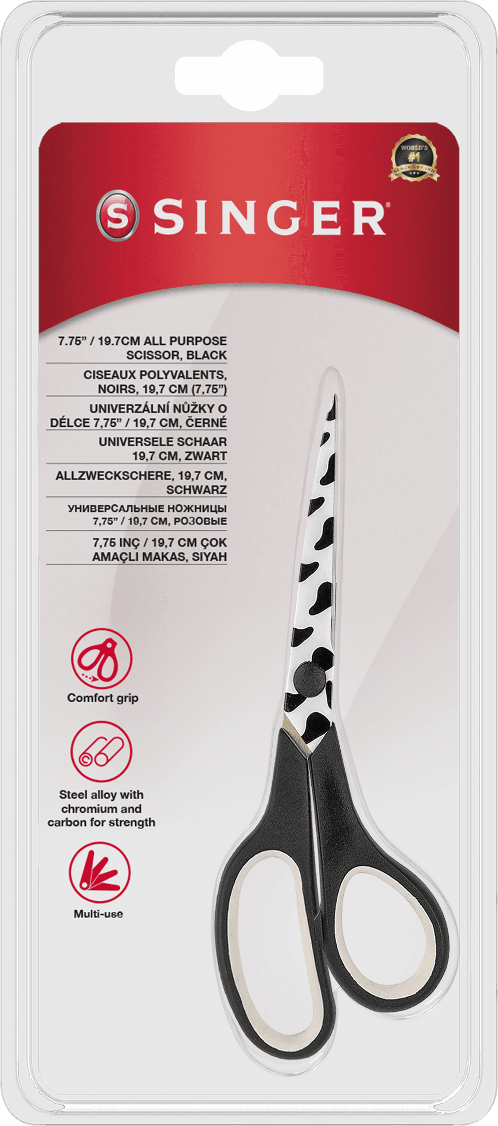 Singer Universele schaar – zwart – 19,7 cm – Singer artikel 250015903