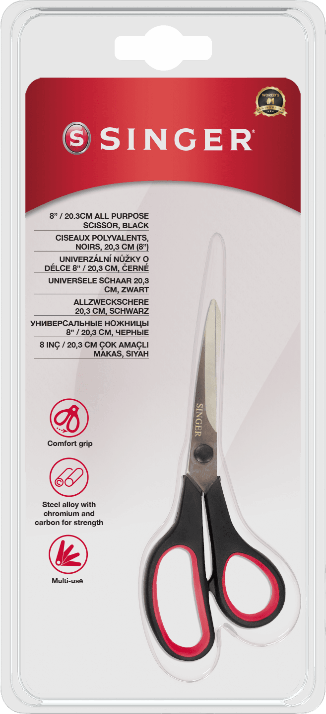 Singer Universele schaar – Zwart – 20,3 cm – Singer artikel 250020303