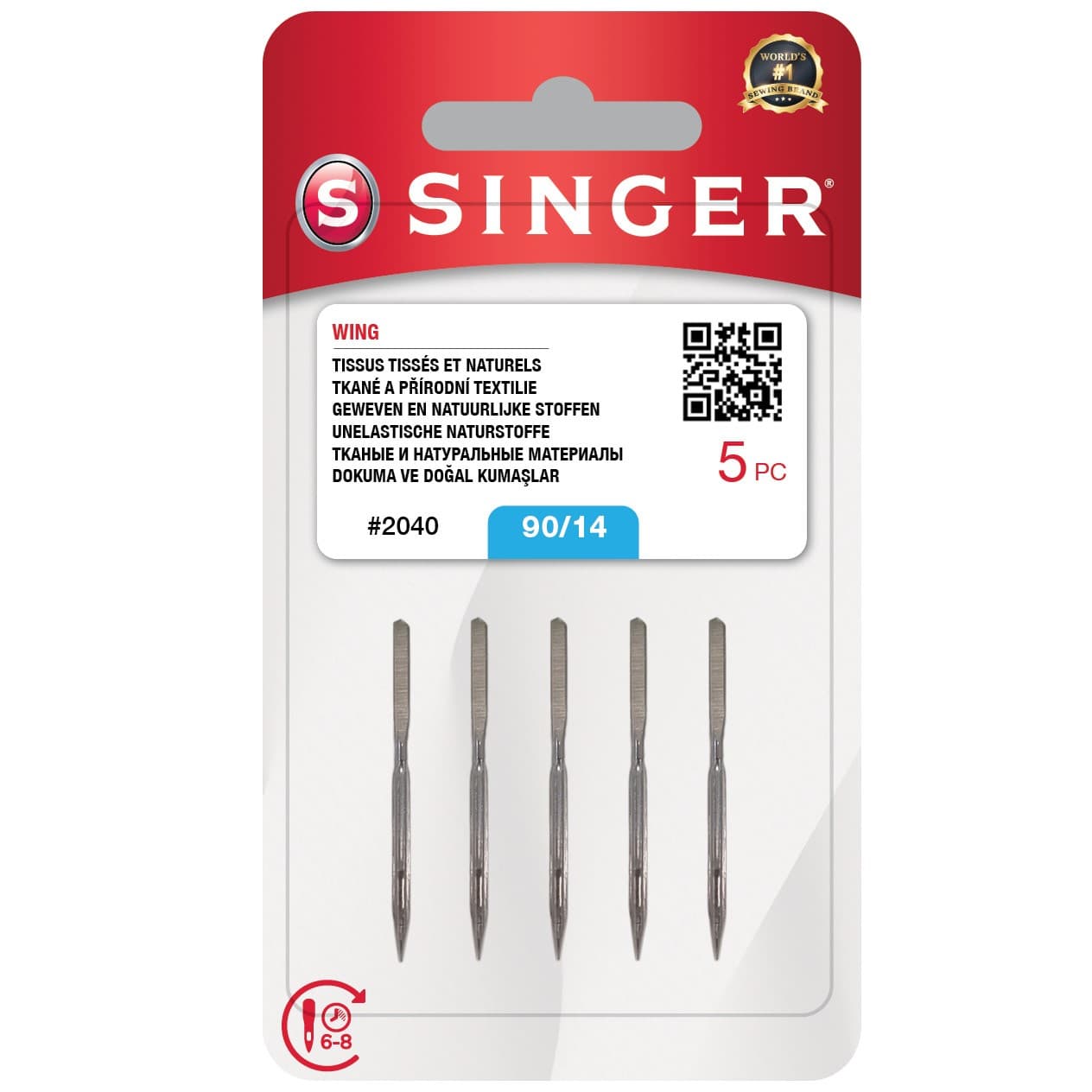 Singer zwaardnaalden maat 90 - 5 stuks – Singer artikel N204014M503