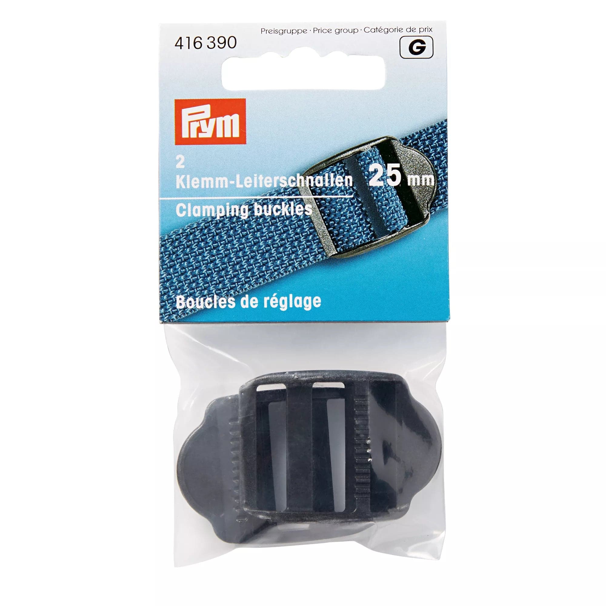 Prym Klemgespen zwart 25 mm 2 stuks