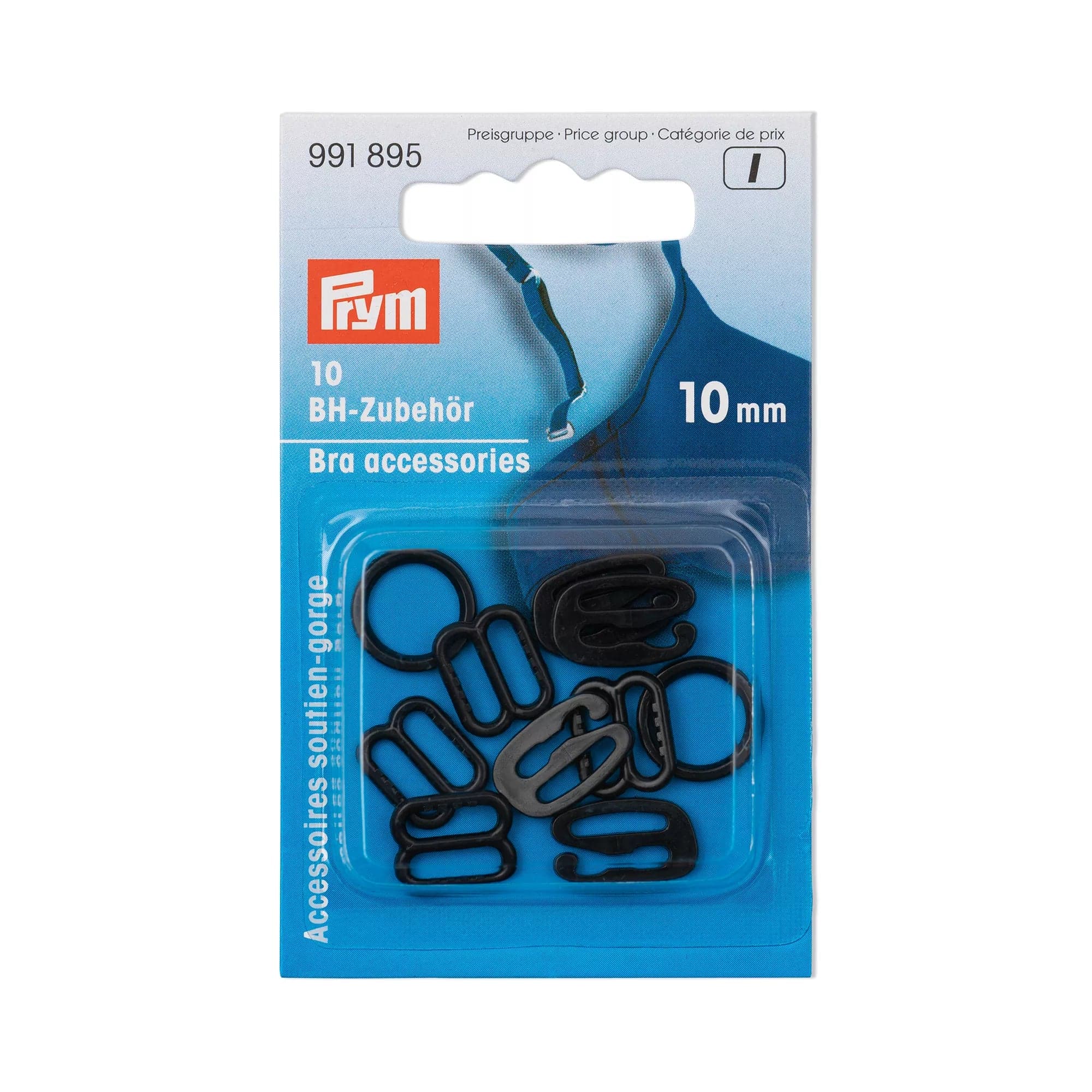 Prym BH-accessoires zwart 10 mm - 10 stuks