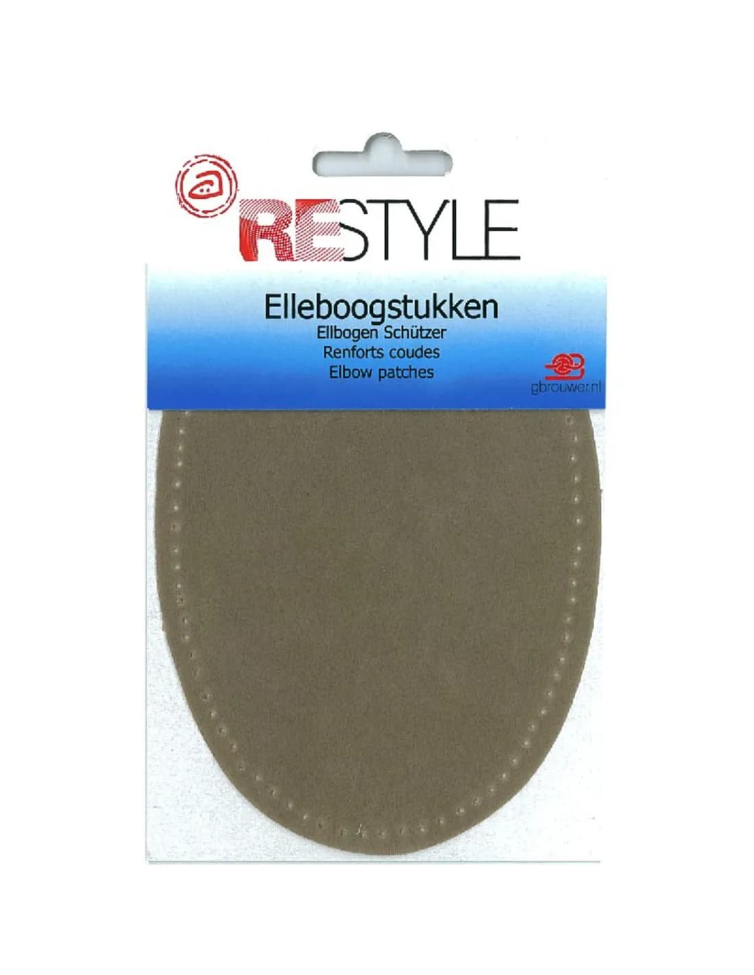 Restyle suèdine elleboogstukken 14 x 9,5 cm - kleur 886