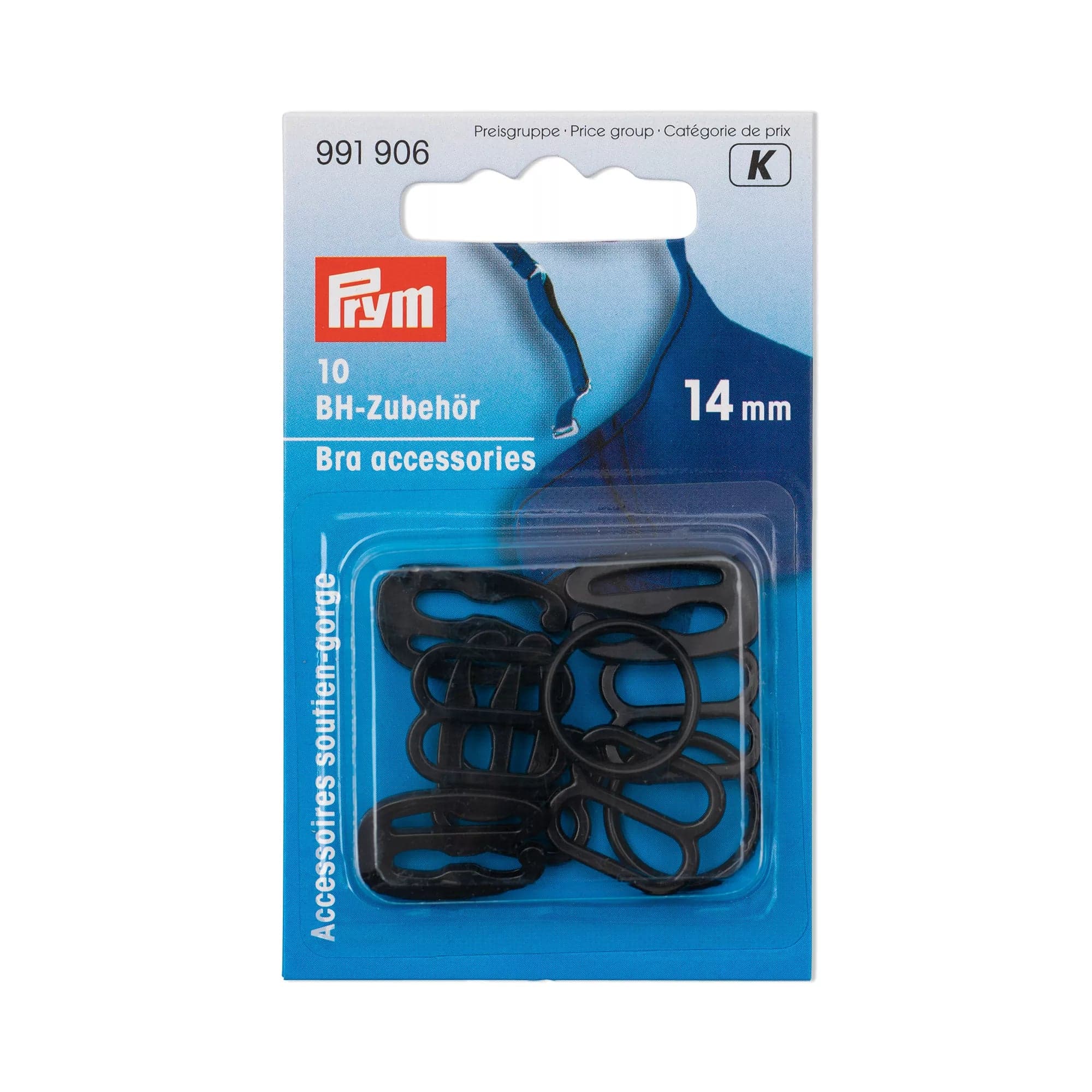 Prym BH-accessoires zwart 14 mm - 10 stuks