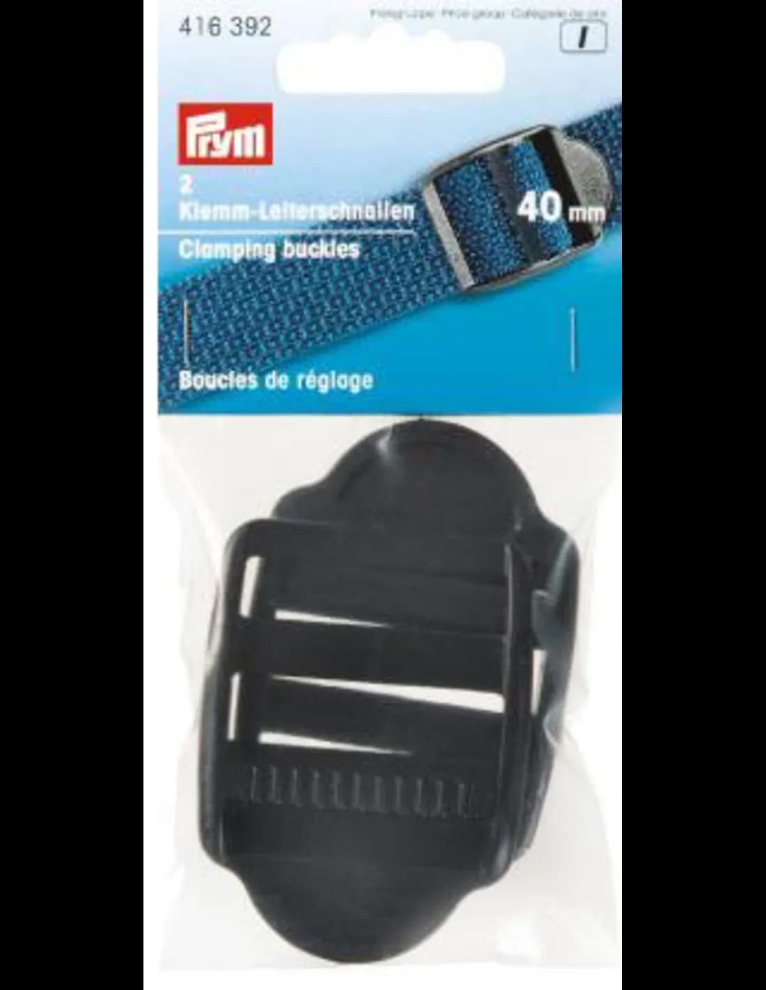 Prym Klemgespen zwart 40 mm 2 stuks