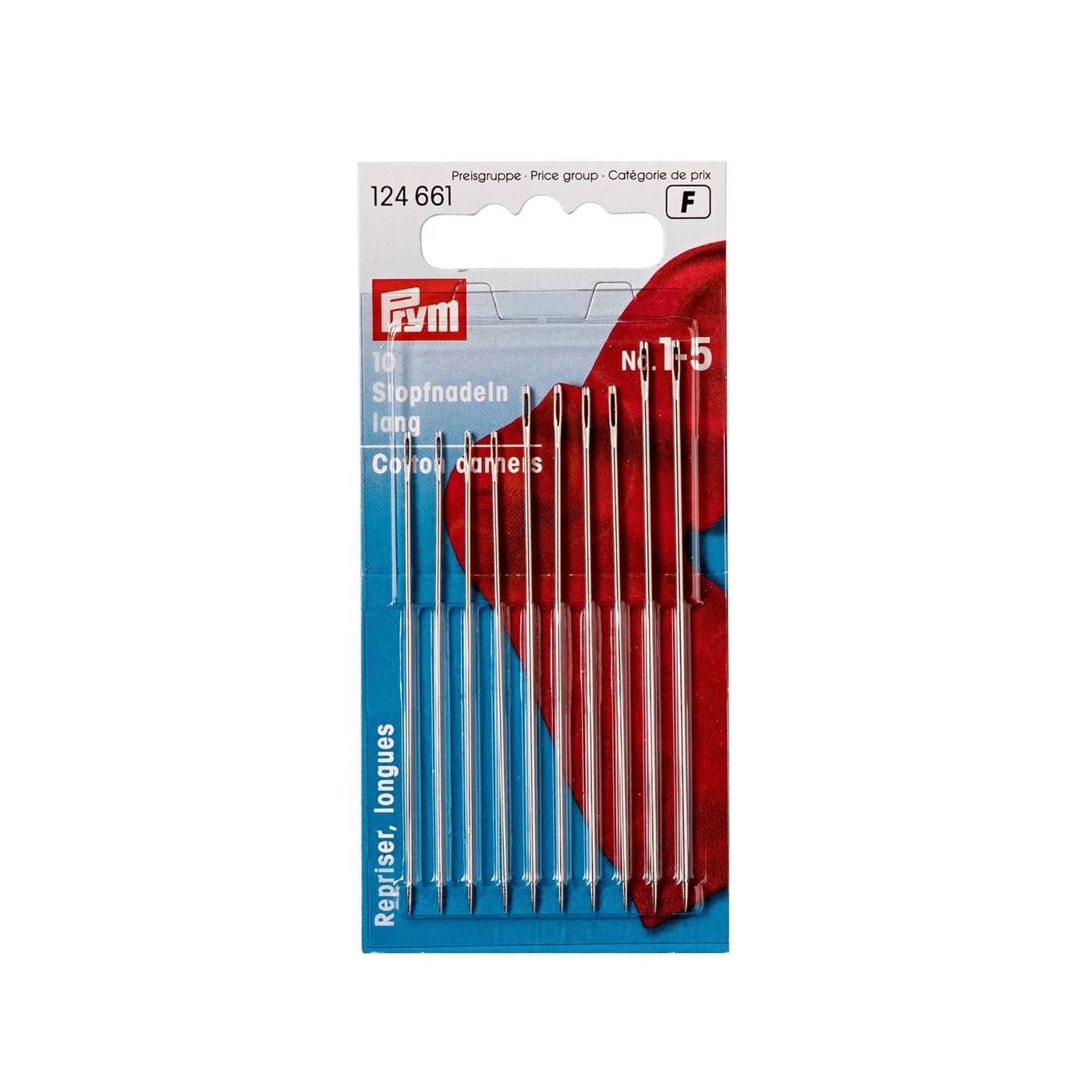 Prym lange stopnaalden nr. 1–5 – 10 stuks