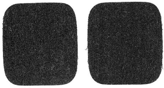 Restyle kniestukken zwarte jeans - 2 stuks