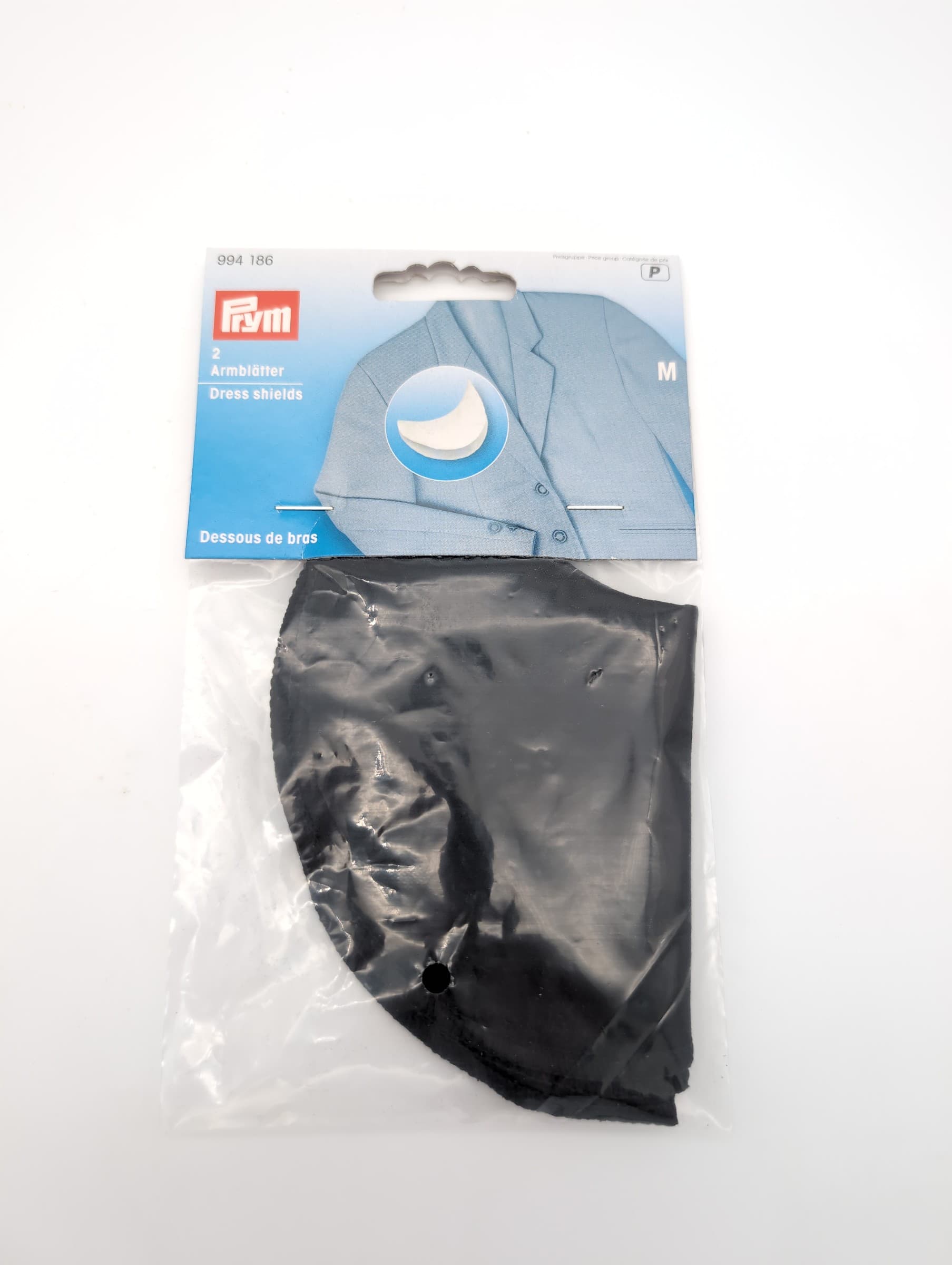 Prym sousbras zwart maat M, verpakking met twee absorberende okselpads, artikel 994186