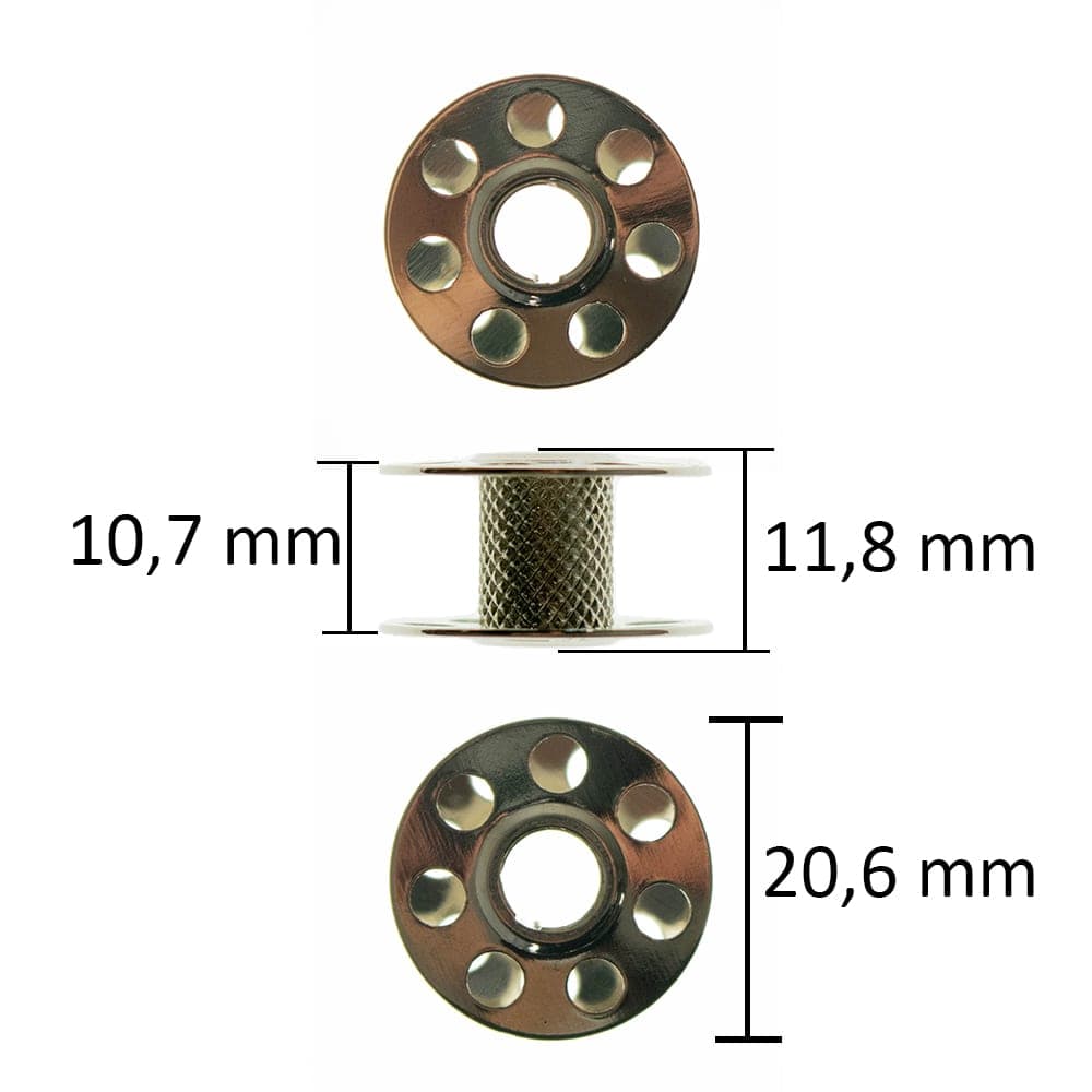 Spoeltjes nr. 08 Bernina (metaal) — 10 stuks — productfoto