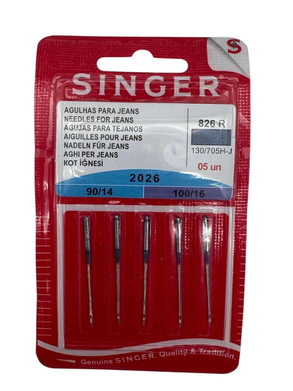 Singer naalden 90/14 & 100/16 voor jeans — originele Singer-verpakking