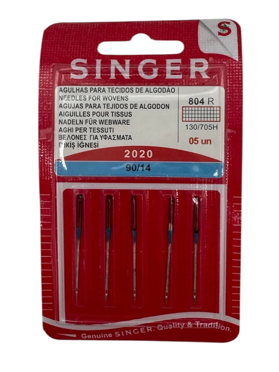 Singer naalden 90/14 — originele Singer-verpakking