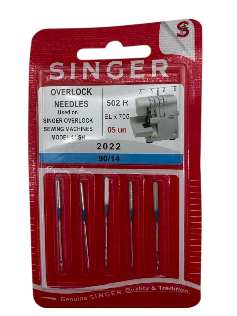 Singer Overlock naalden 90/14 — originele Singer-verpakking