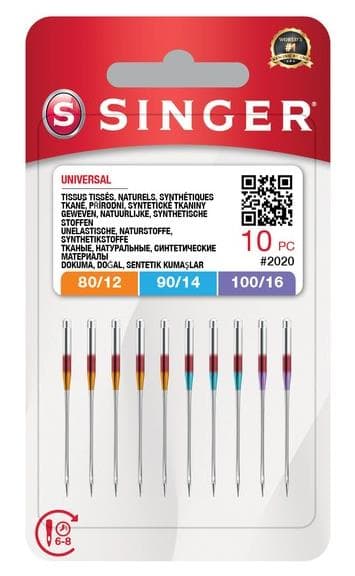 Singer Universele naald – Mix 70 – 80 – 90 – 100 – Singer artikel N2020S9111416M1003